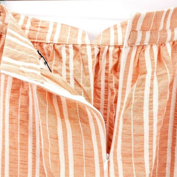 ANTHROPOLOGIE PEPALOVES Striped Orange Skirt - Picture 4 of 5